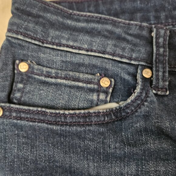 Lauren Conrad Skinny Capri Jeans Size 10 Denim Dark Blue - Picture 7 of 8